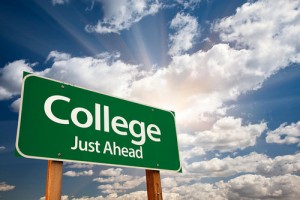 college-ahead-green-sign image
