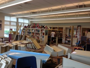 CMS library shelving