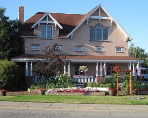 Lodge Exterior with Gardens